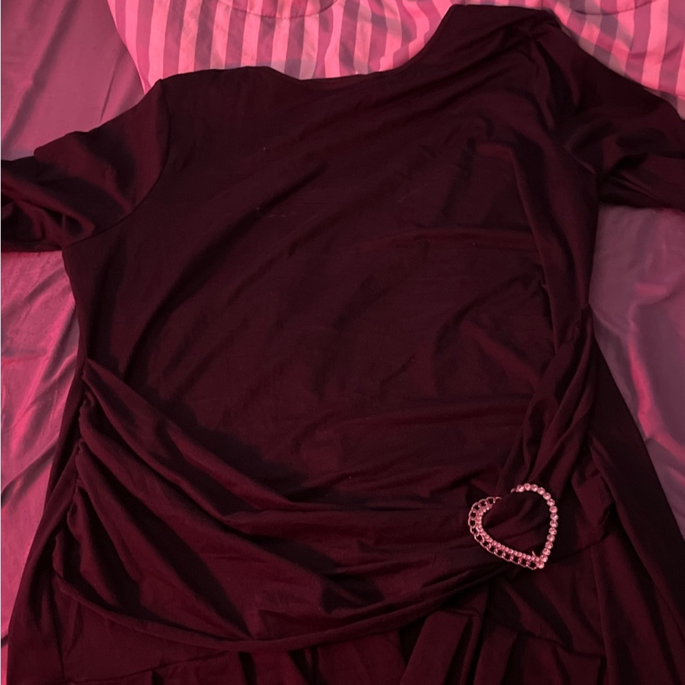 Elegant Black Dress with Heart Detail